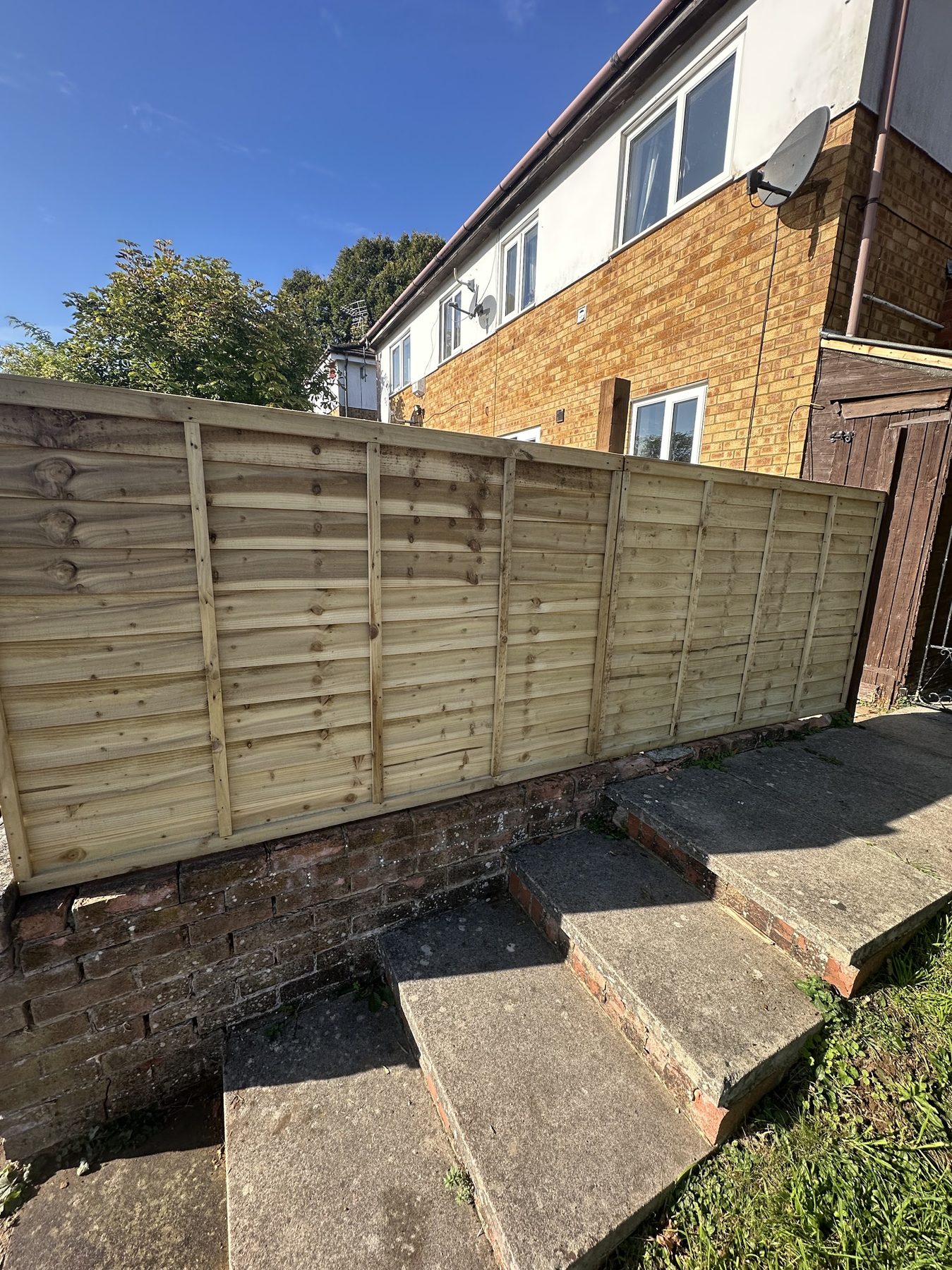 Finished new fence panel installation