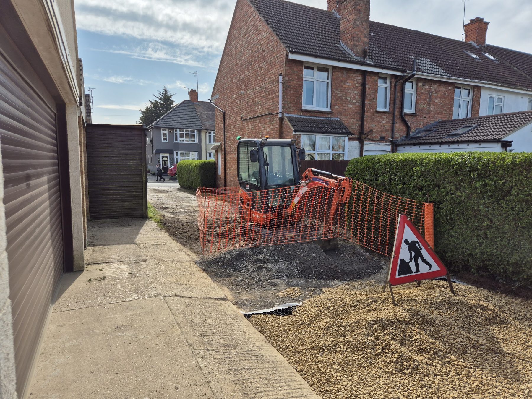 Road resurfacing job in progress